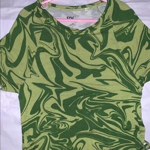 Pacsun tie-side swirl design shirt